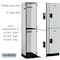 Salsbury Industries 2 Tier Designer Locker, 54"Wx76"Hx18"D, 6 Door, Gray 18-22368GRY - alternate 7
